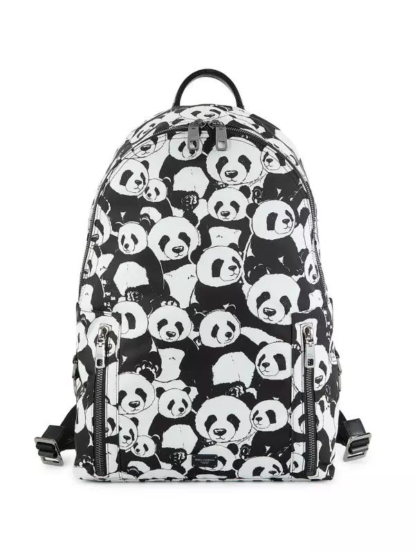 Sleek Monochrome Designer Backpack BY Dolce & Gabbana - Backpacks available at DOYUF