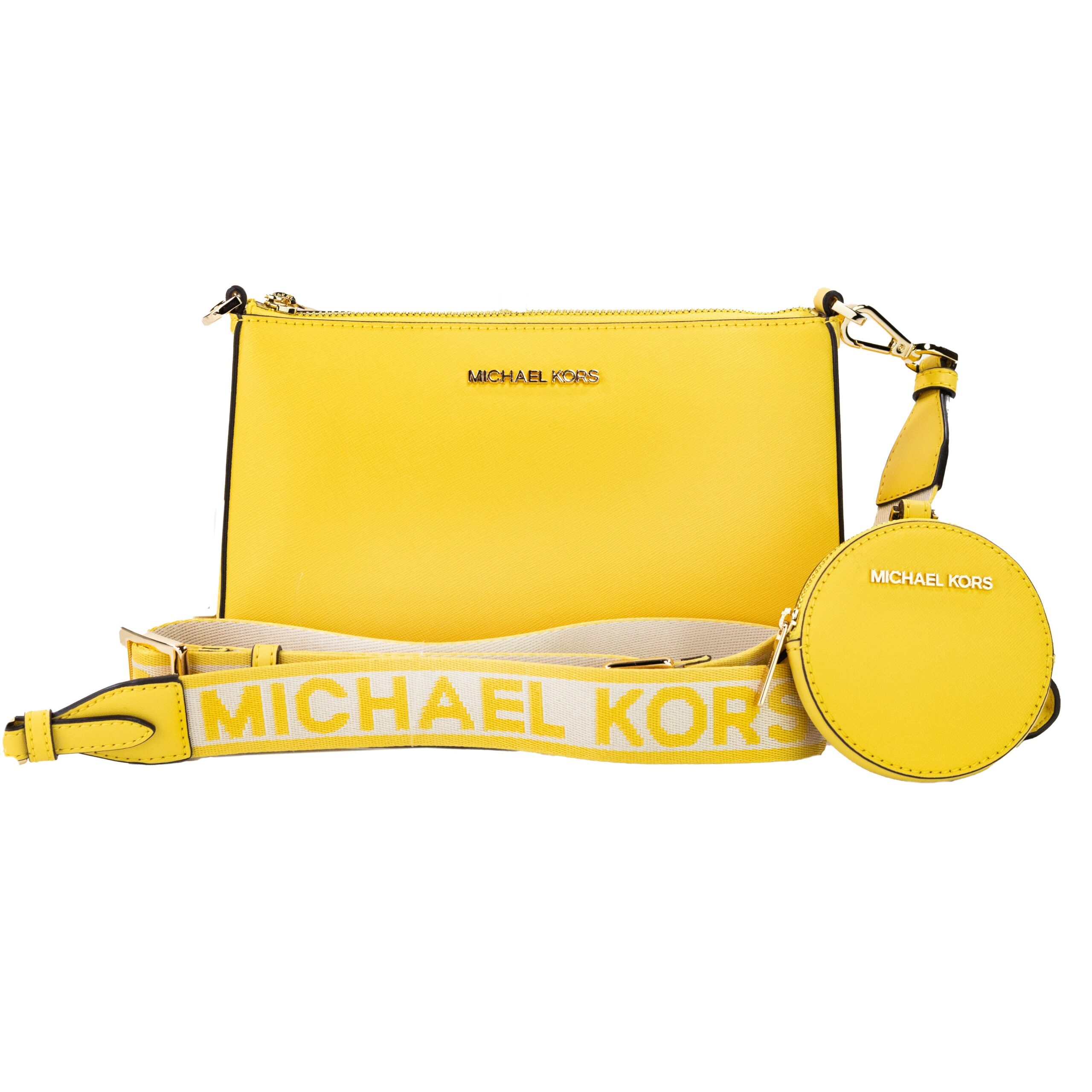 Jet Set Daffodil Vegan Crossbody Tech Attachment Bag Purse BY Michael Kors - Bags available at DOYUF