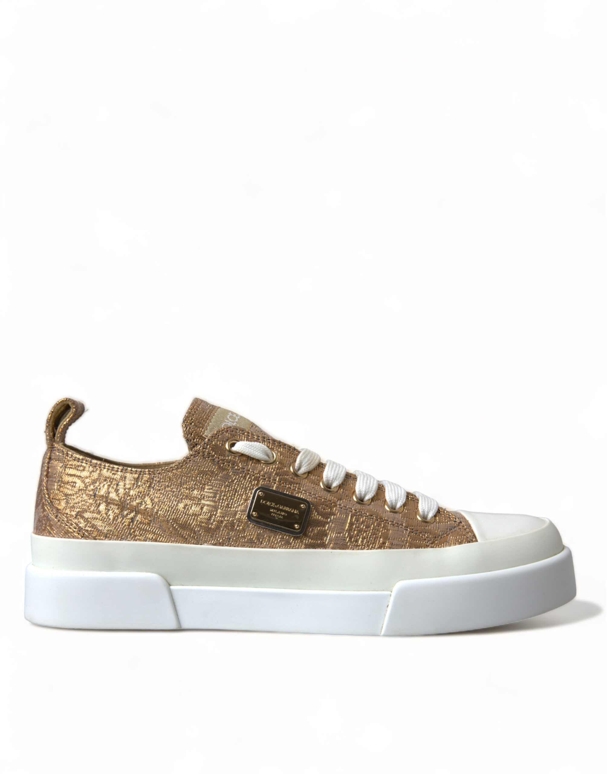 Elegant Gold Low-Top Sneakers - Chic Comfort Footwear BY Dolce & Gabbana - Shoes available at DOYUF