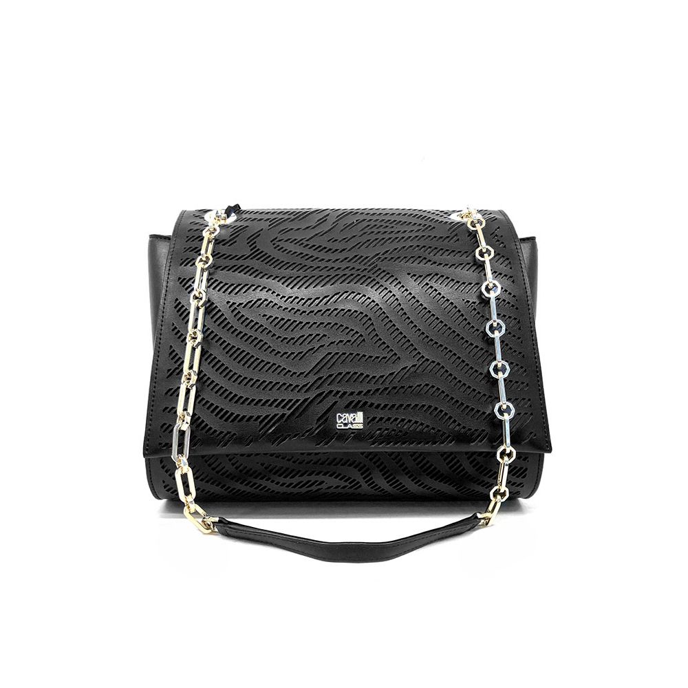 Elegant Perforated Calfskin Shoulder Bag BY Cavalli Class - Bags available at DOYUF