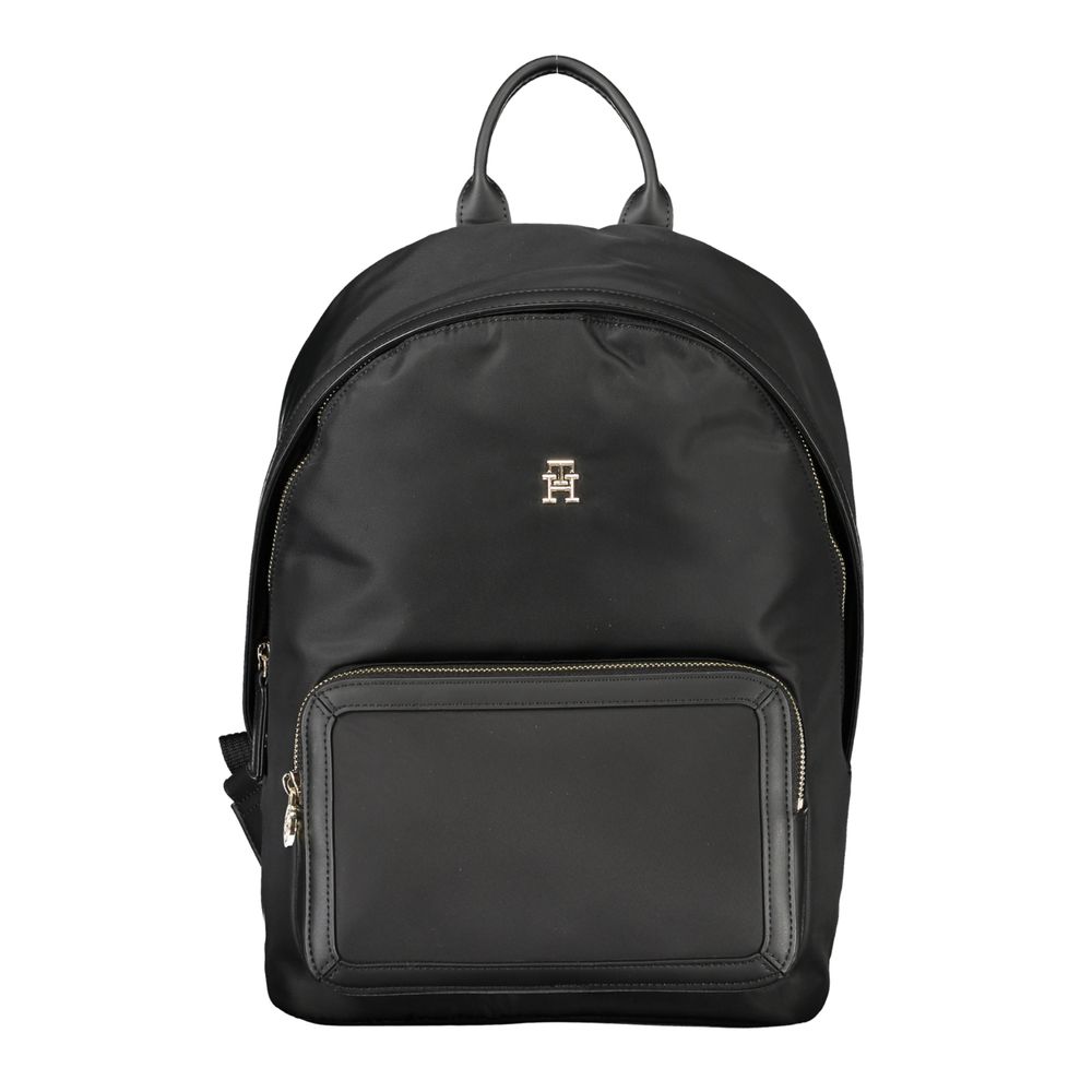 Chic Black Designer Backpack With Logo Detail BY Tommy Hilfiger - Backpacks available at DOYUF