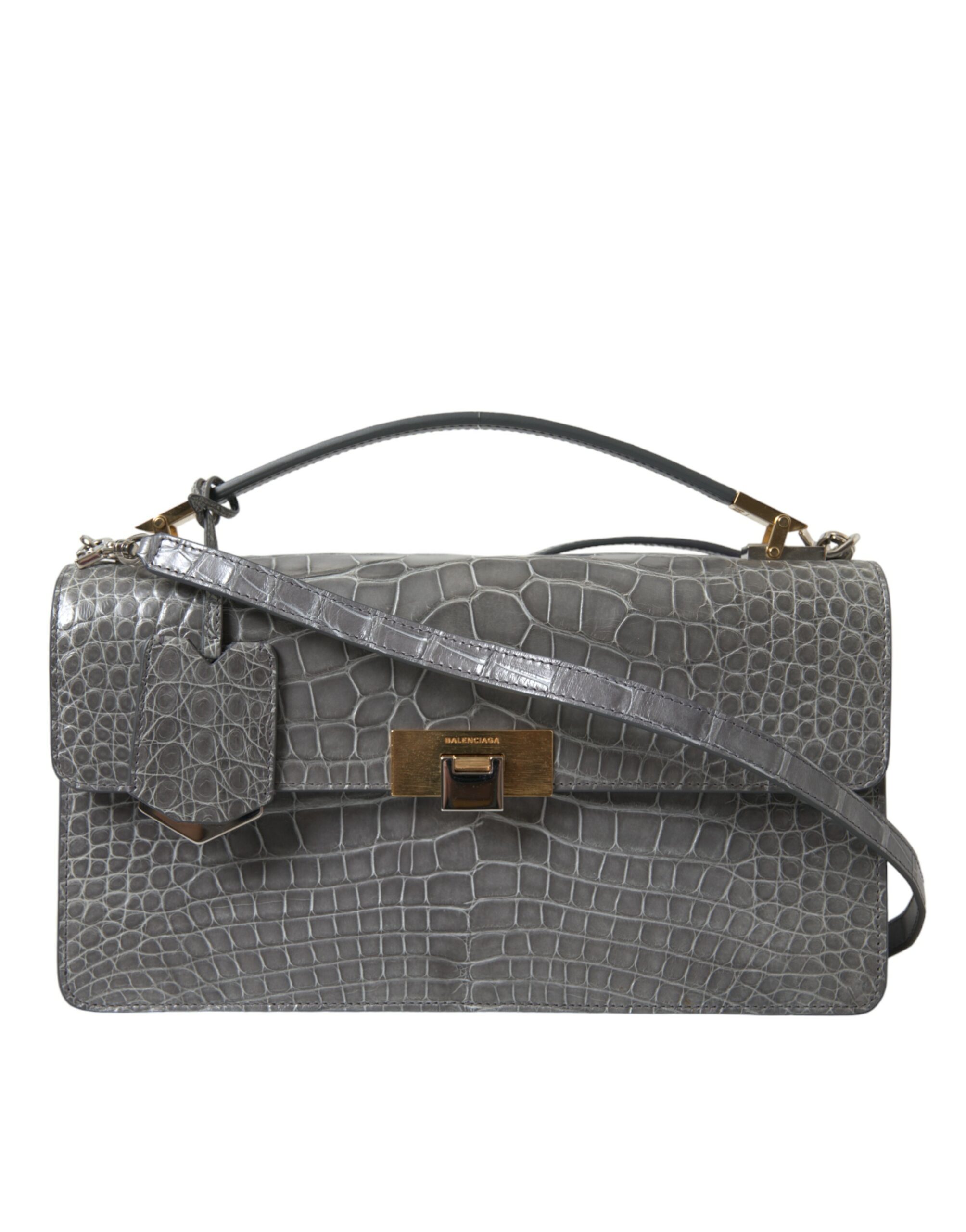 Alligator Leather Medium Shoulder Bag BY Balenciaga - Bags available at DOYUF