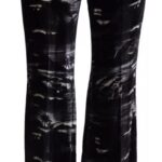 Black Printed High Waist Super Flare Pants